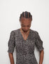 Printed V-Neck Midaxi Tea Dress